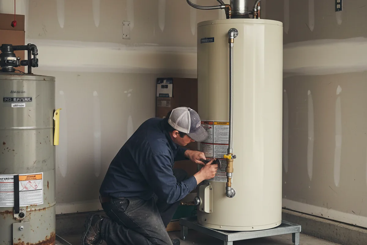 Water heater and shutoff valve replacement in Glencoe